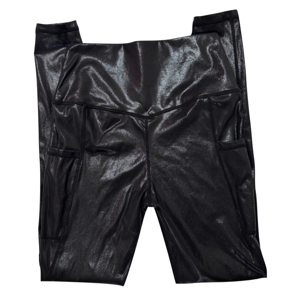 Constantly Varied Gear CVG Full Length Shine Black Metallic Leggings Size Small - Picture 4 of 9